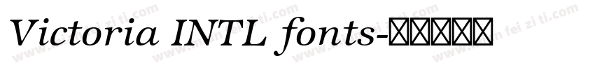 Victoria INTL fonts字体转换
